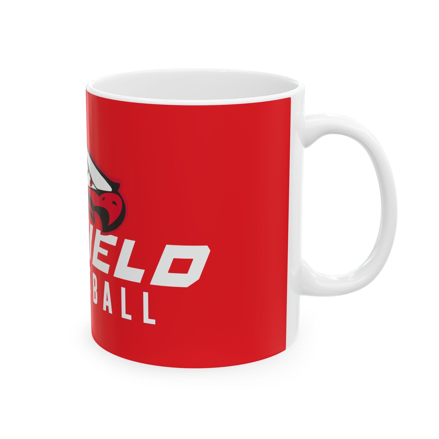 Ceramic Coffee Mug, 11 oz red