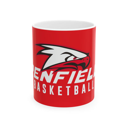 Ceramic Coffee Mug, 11 oz red