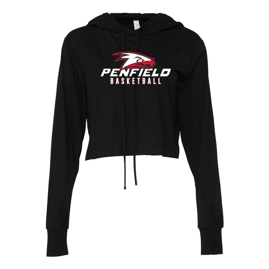 Women’s Triblend Cropped Long Sleeve Hooded Shirt