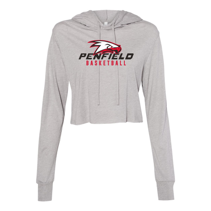 Women’s Triblend Cropped Long Sleeve Hooded Shirt