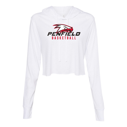 Women’s Triblend Cropped Long Sleeve Hooded Shirt